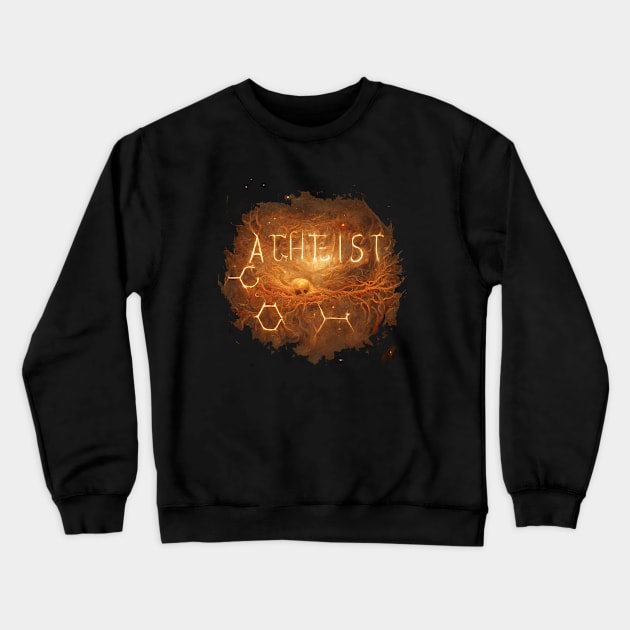 Atheist written in space Crewneck Sweatshirt by StoneyPhenix